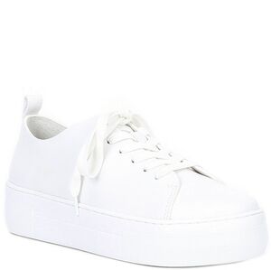 Deltan Chloe Leather Platform Sneakers Size 7.5